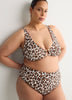 Culotte de maillot taille haute léopard