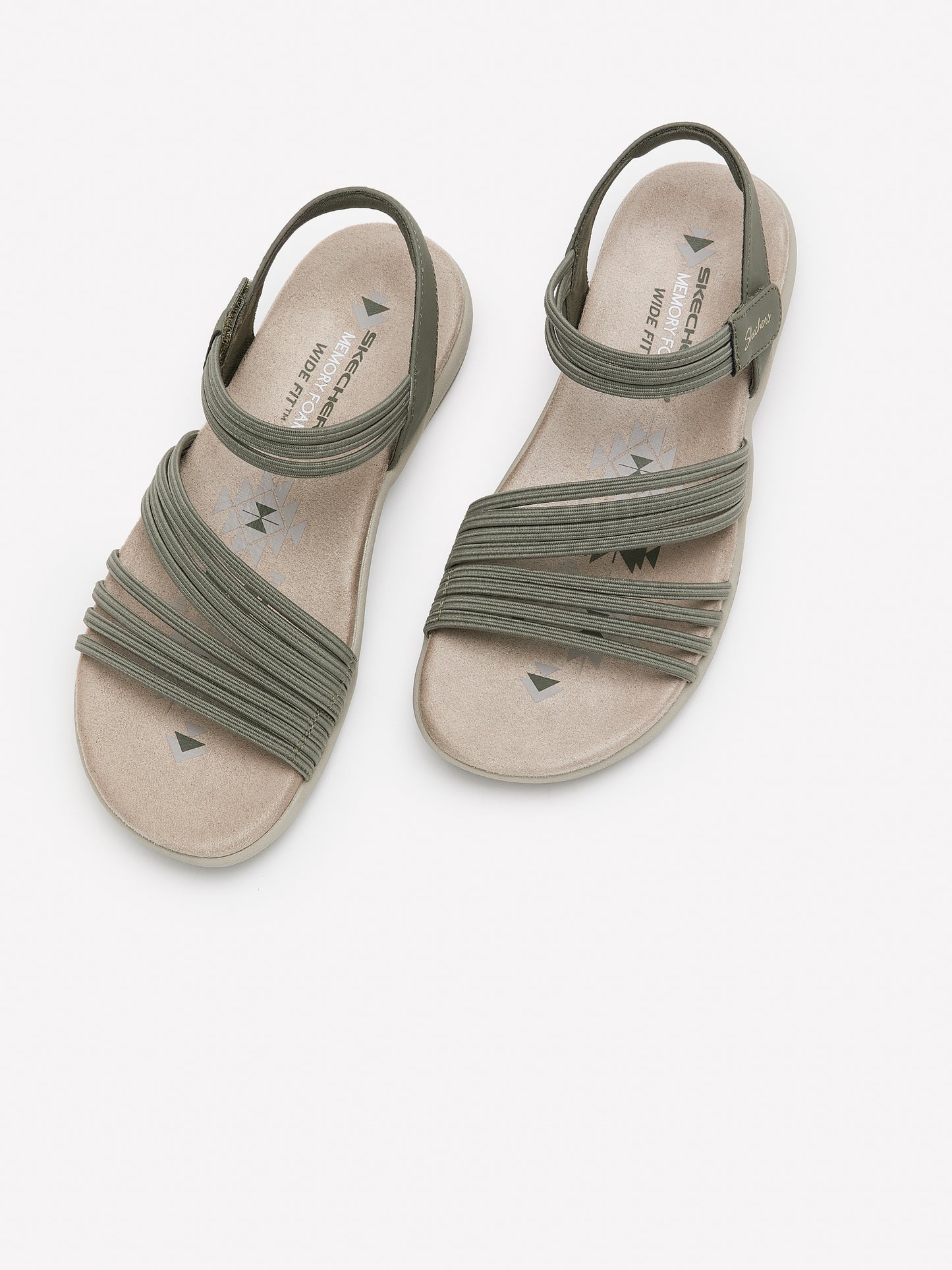 Wide Width, Reggae Slim Coffee Run Stretch Sandal - Skechers