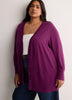 Responsible, Dark Cotton-Blend Tunic Cardigan