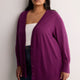 Responsible, Dark Cotton-Blend Tunic Cardigan