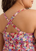 Floral Full Swing Tankini Top with Smocking Detail