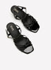 Extra Wide Width, Faux Leather Kitten-Heel Sandal with Bow