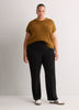 Black Straight-Leg City Pant