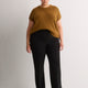 Black Straight-Leg City Pant