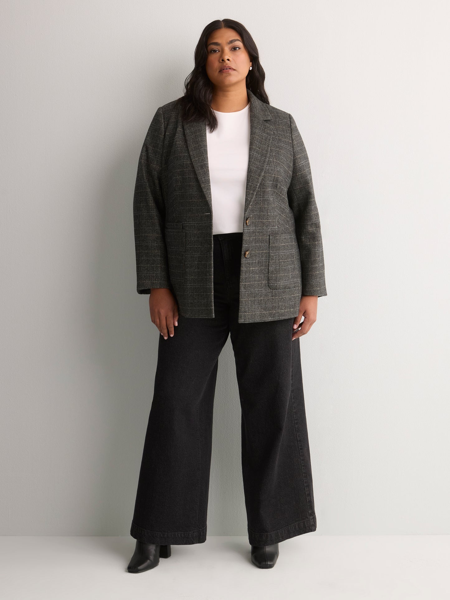 Charcoal Twill Winter Blazer