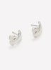 Silver Crisscross Stud Earrings