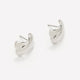 Silver Crisscross Stud Earrings
