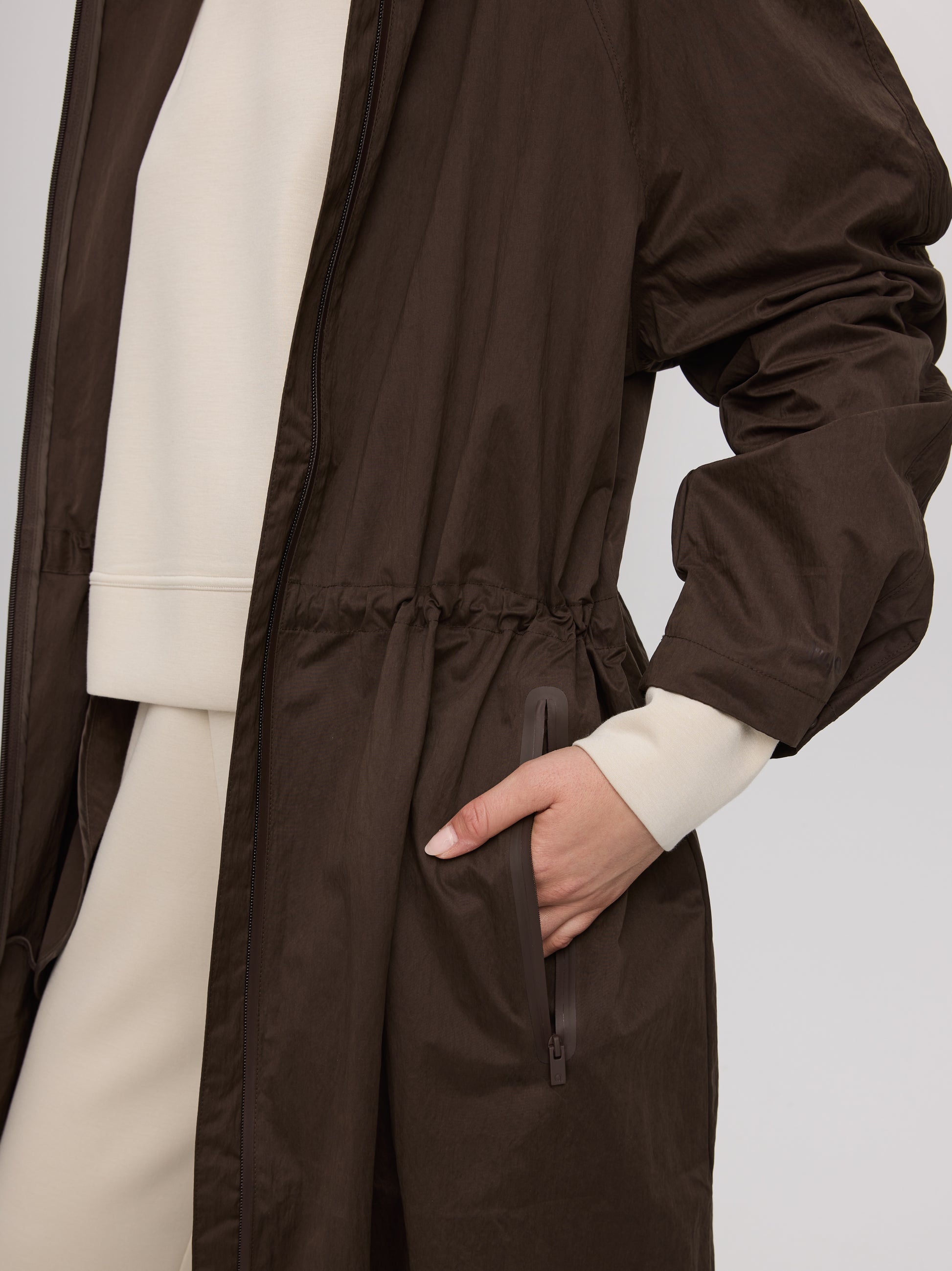 Long Hooded Rain Jacket - Hyba