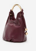 Faux Leather Dressy Bag with Golden Handle - Addition Elle