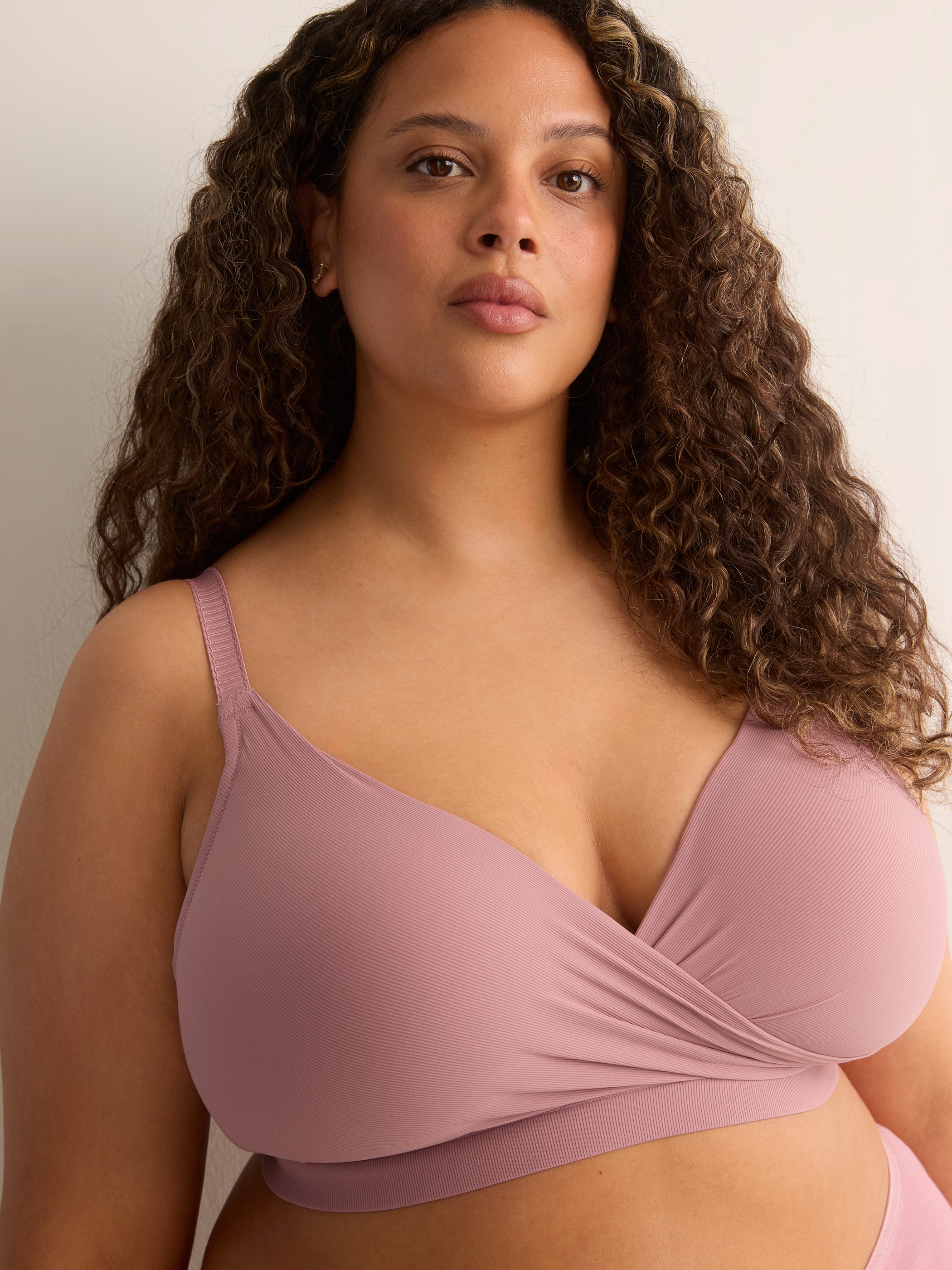 Wireless Rose Padded Textured Lounge Bra - Déesse Collection