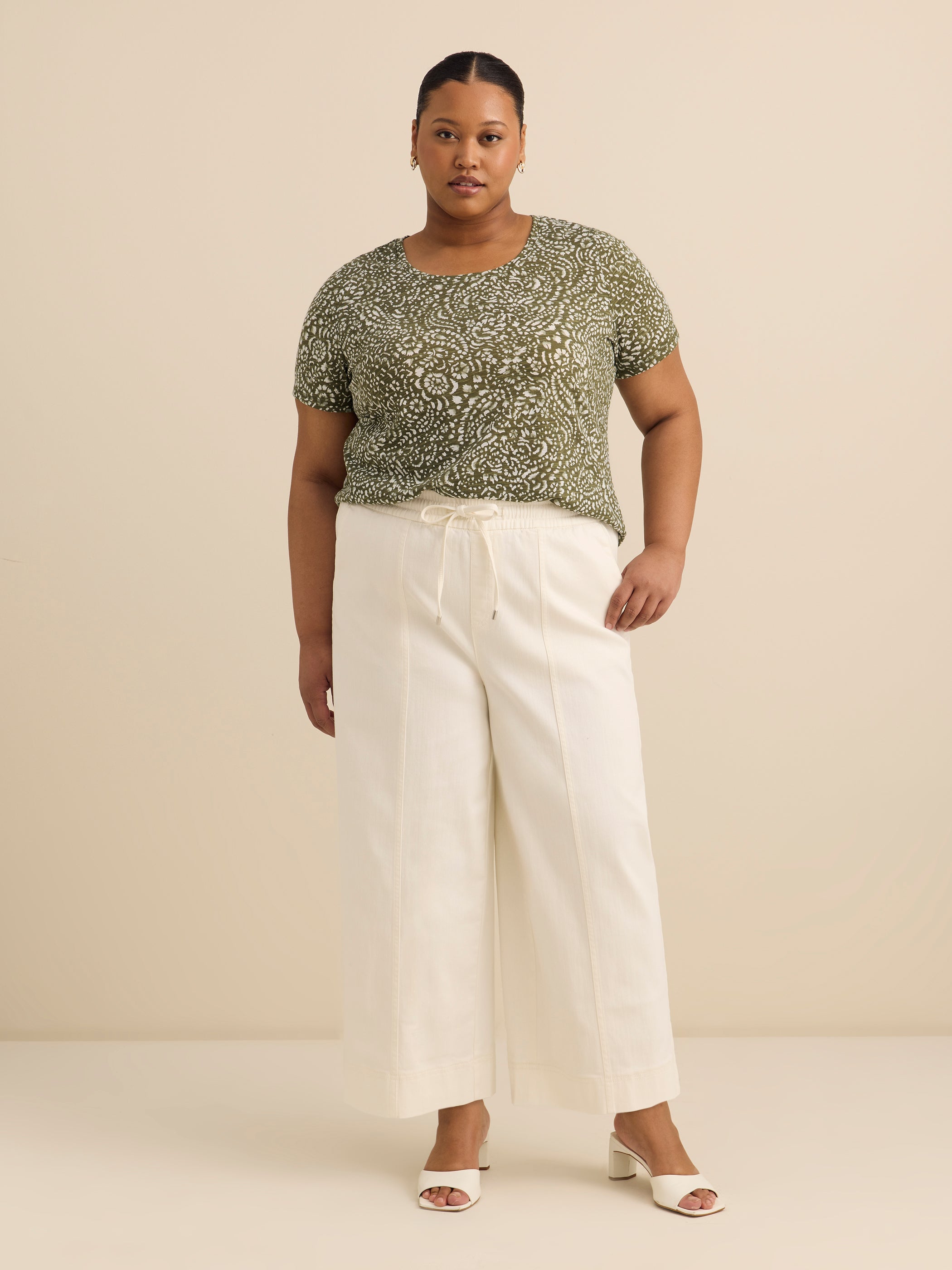 Curvy-Fit Short-Sleeve Crew-Neck Tee