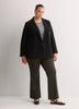 Black Double-Breasted City Blazer