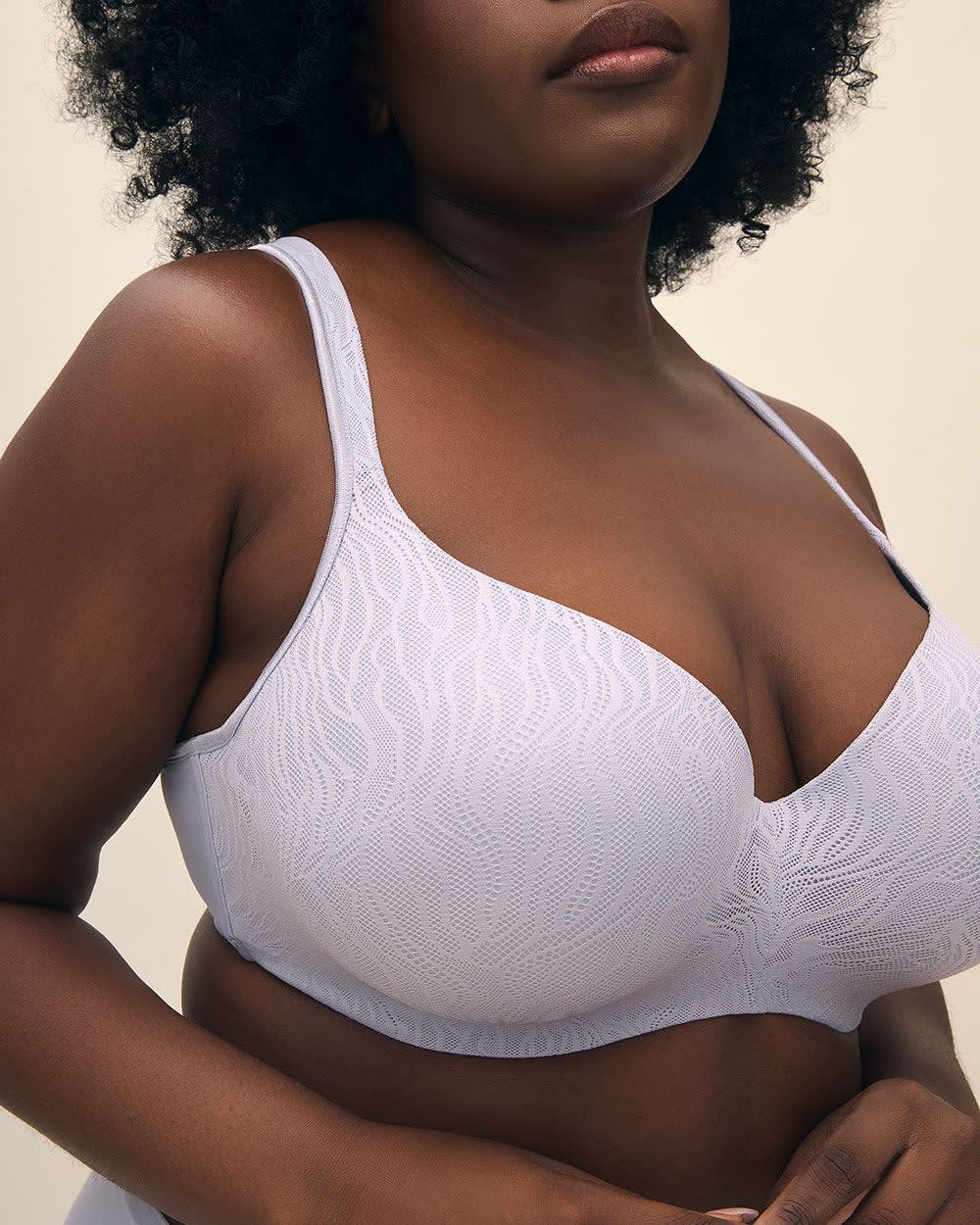 Underwire Blue Lace T-Shirt Bra - Déesse Collection