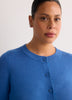 Responsible, Buttoned-Down Cotton Blend Crew Neck Cardigan