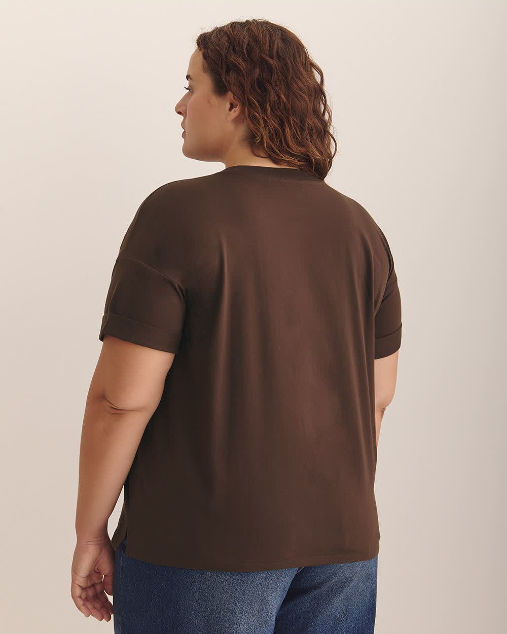 T-shirt col rond, coupe carrée - Essentiels PENN.