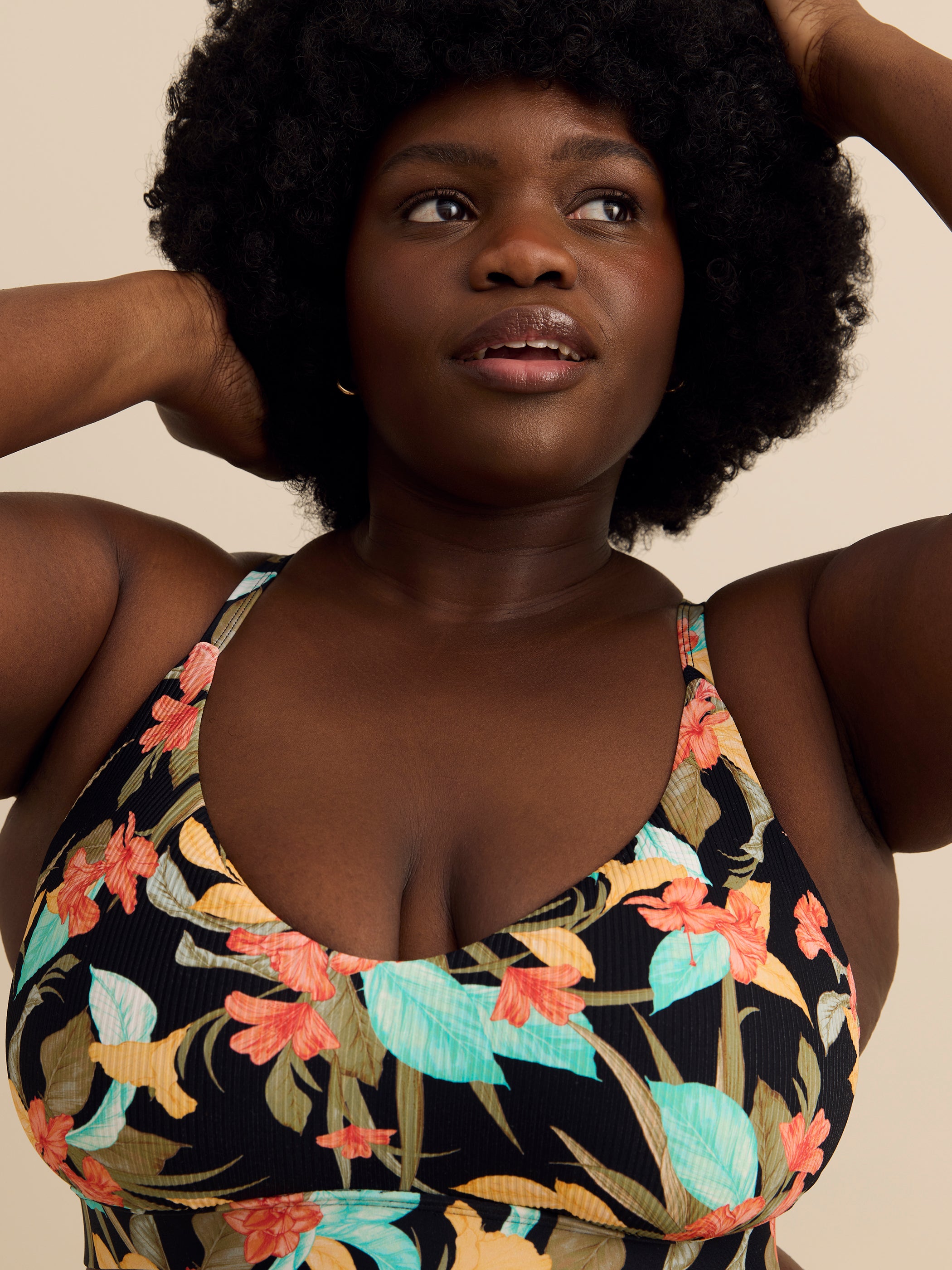 Ruth Floral Fixed Triangle Bikini Top - Body Glove