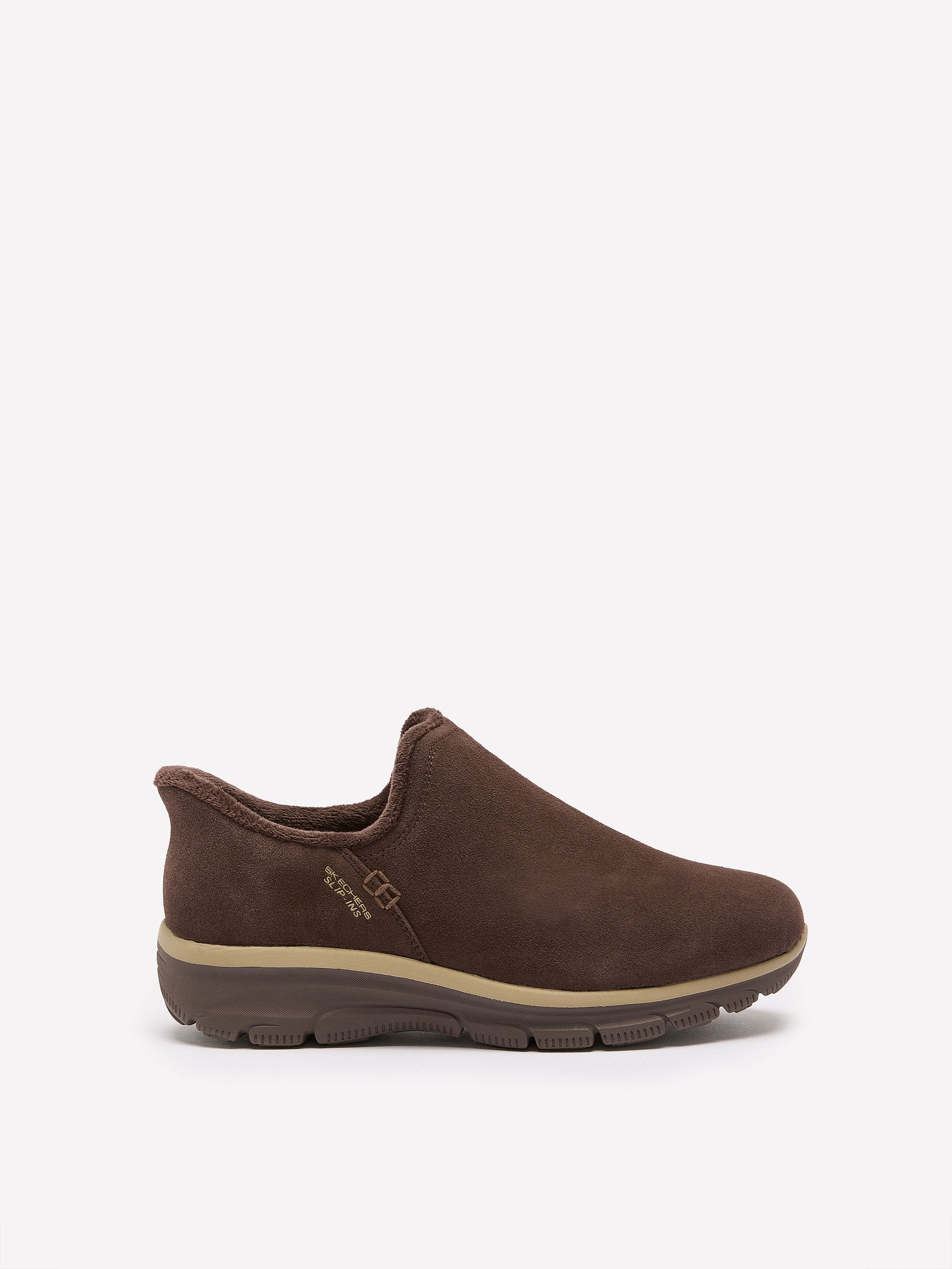 Wide Width, Relaxed-Fit Low-Heel Suede Bootie - Skechers