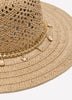 Straw Hat with Seashell Charms