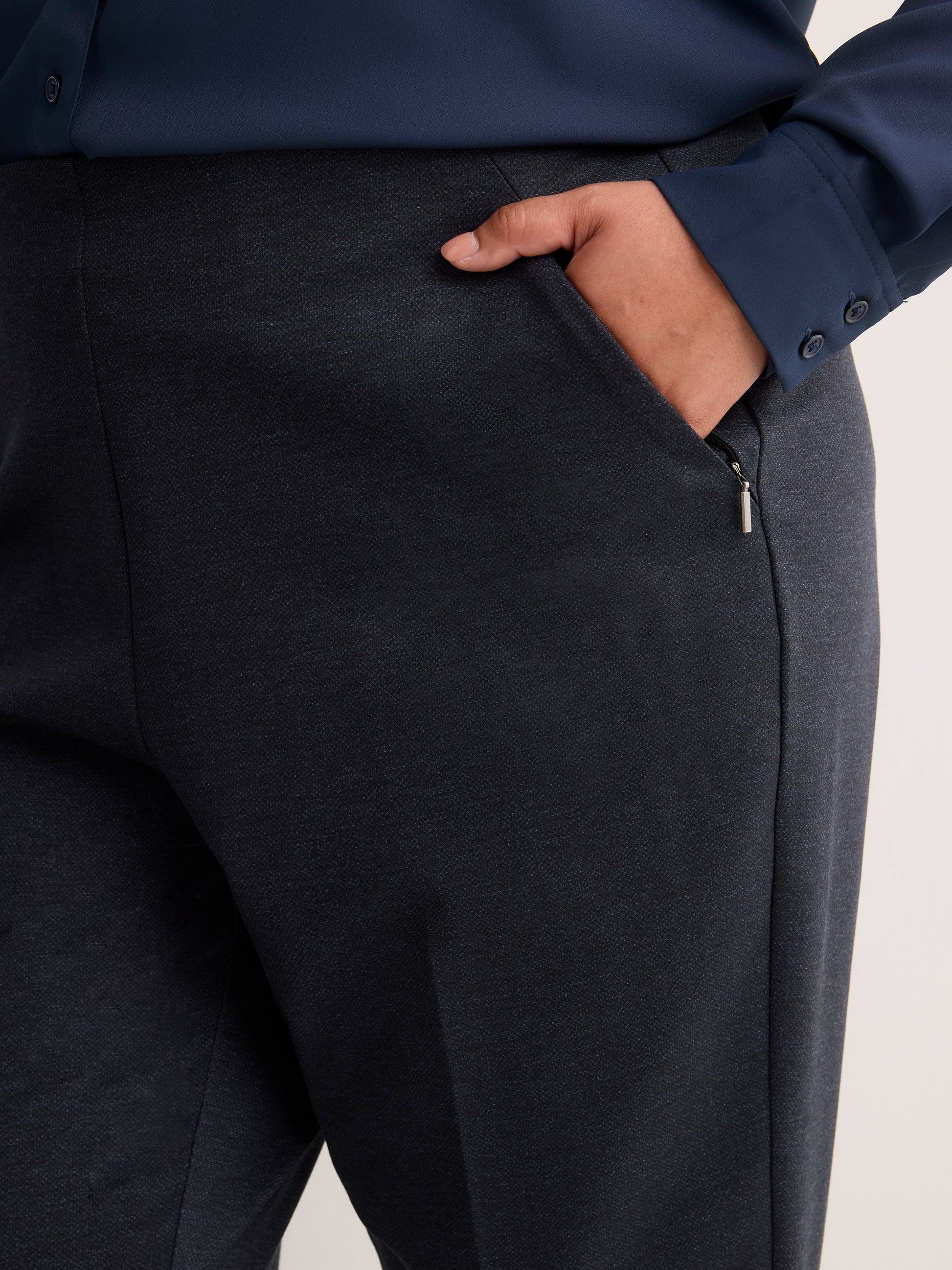 Navy Pull-On Tapered-Leg Knit Pant, Essential Pant