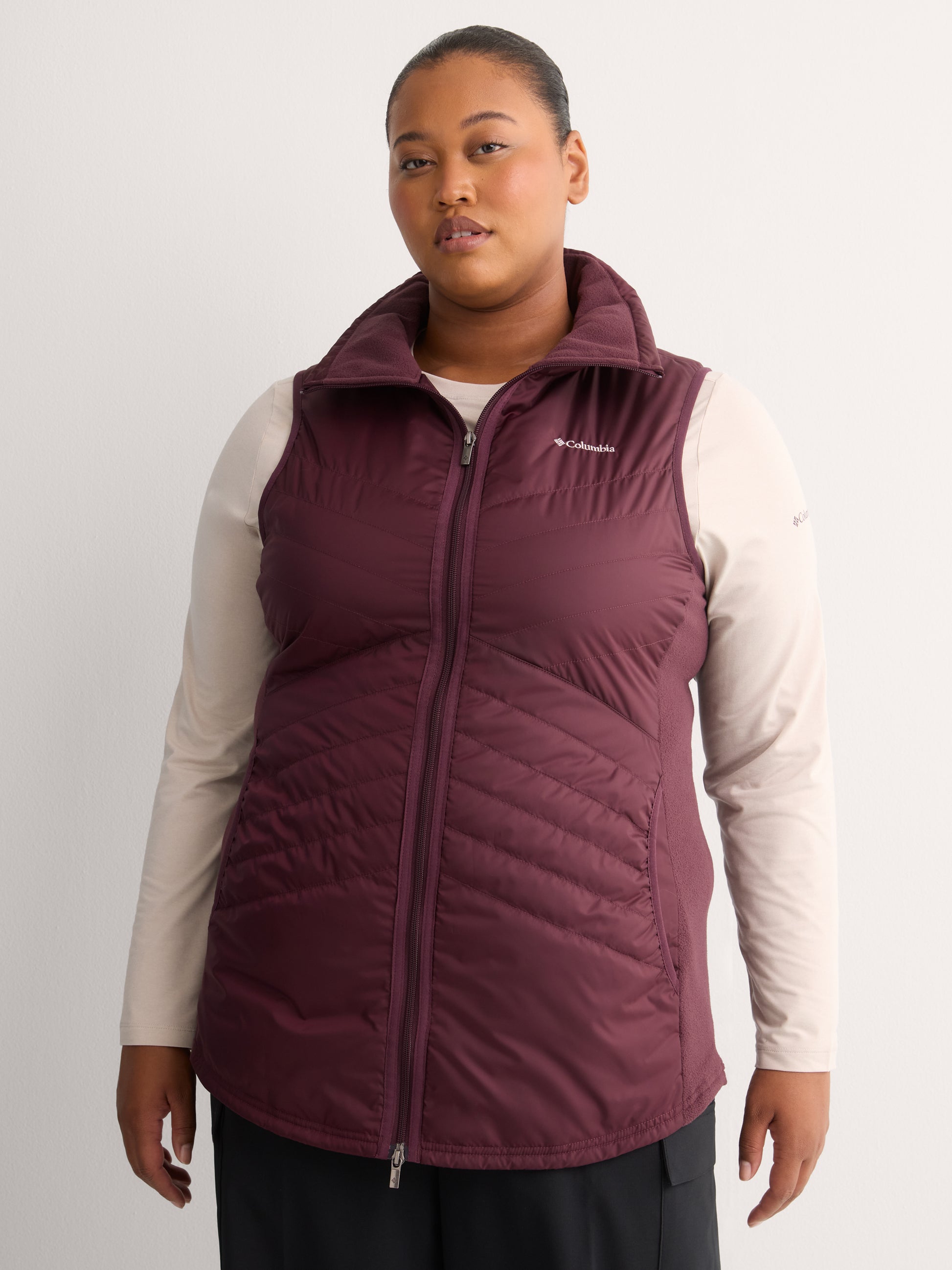 Mix It Around Long Vest II - Columbia