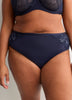 High-Cut Microfibre Brief with Side Embroidery - Déesse