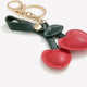 Porte-clés breloque pour sac avec cerises