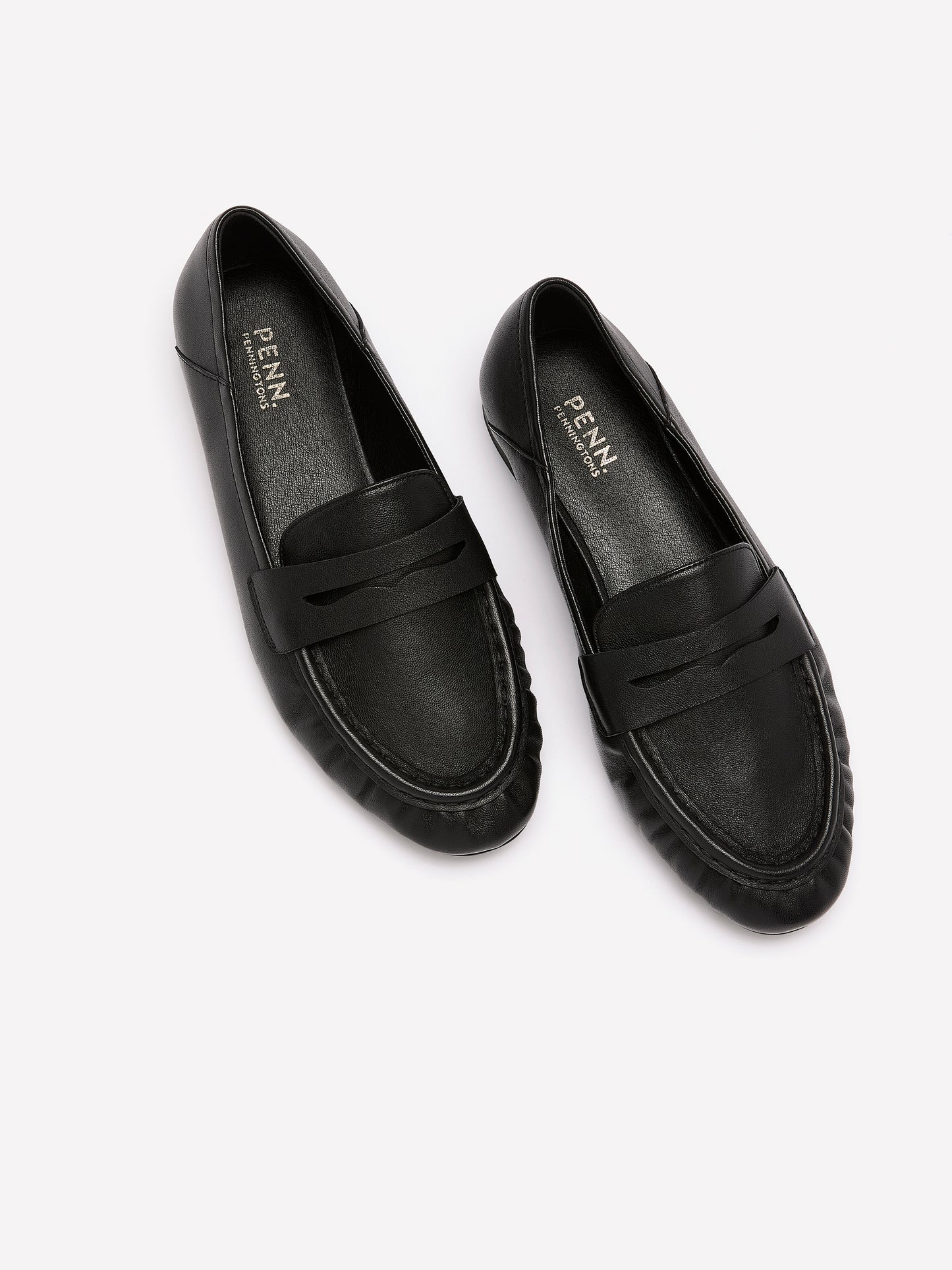 Extra Wide Width, Black Leather Loafer
