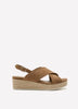 Extra Wide Width, Criss Cross Faux Suede Espadrille Wedge Sandal