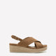 Extra Wide Width, Criss Cross Faux Suede Espadrille Wedge Sandal