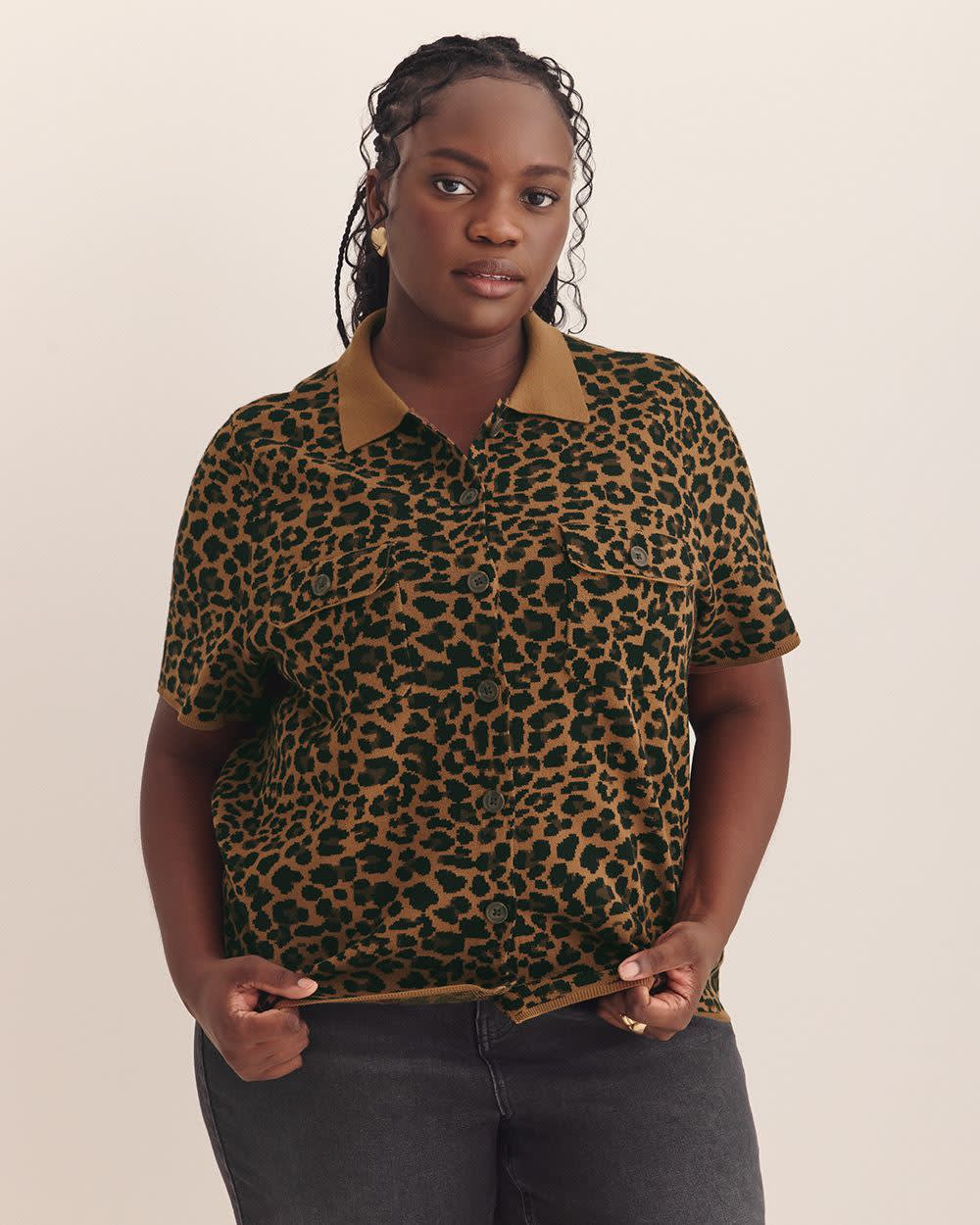 Cardigan en tricot à manches courtes - Addition Elle