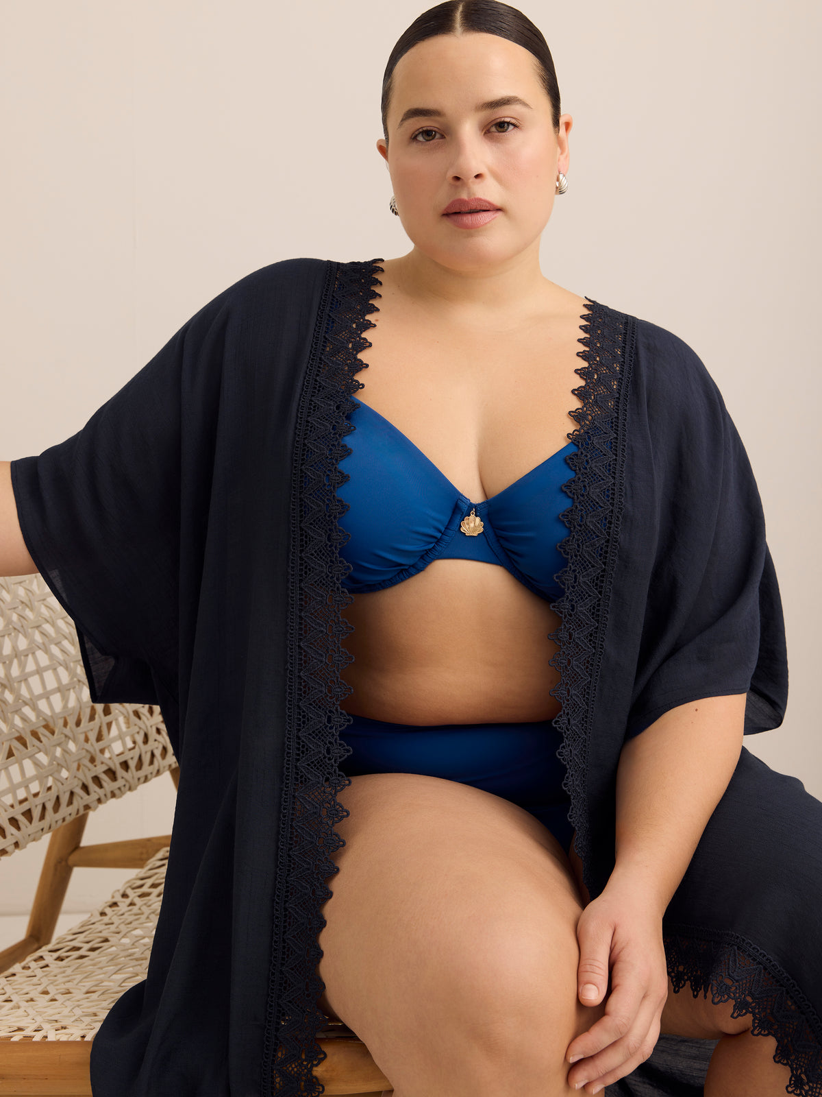 Long Cape with Crochet Trim