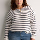 White and Navy Striped Henley Long-Sleeve Tee - Levi's