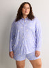 Sheep-Print Buttoned-Down Pointelle Pyjama Shirt - tiVOGLIO