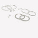 Hoop and Stud Earrings with Rhinestones, Set of 6