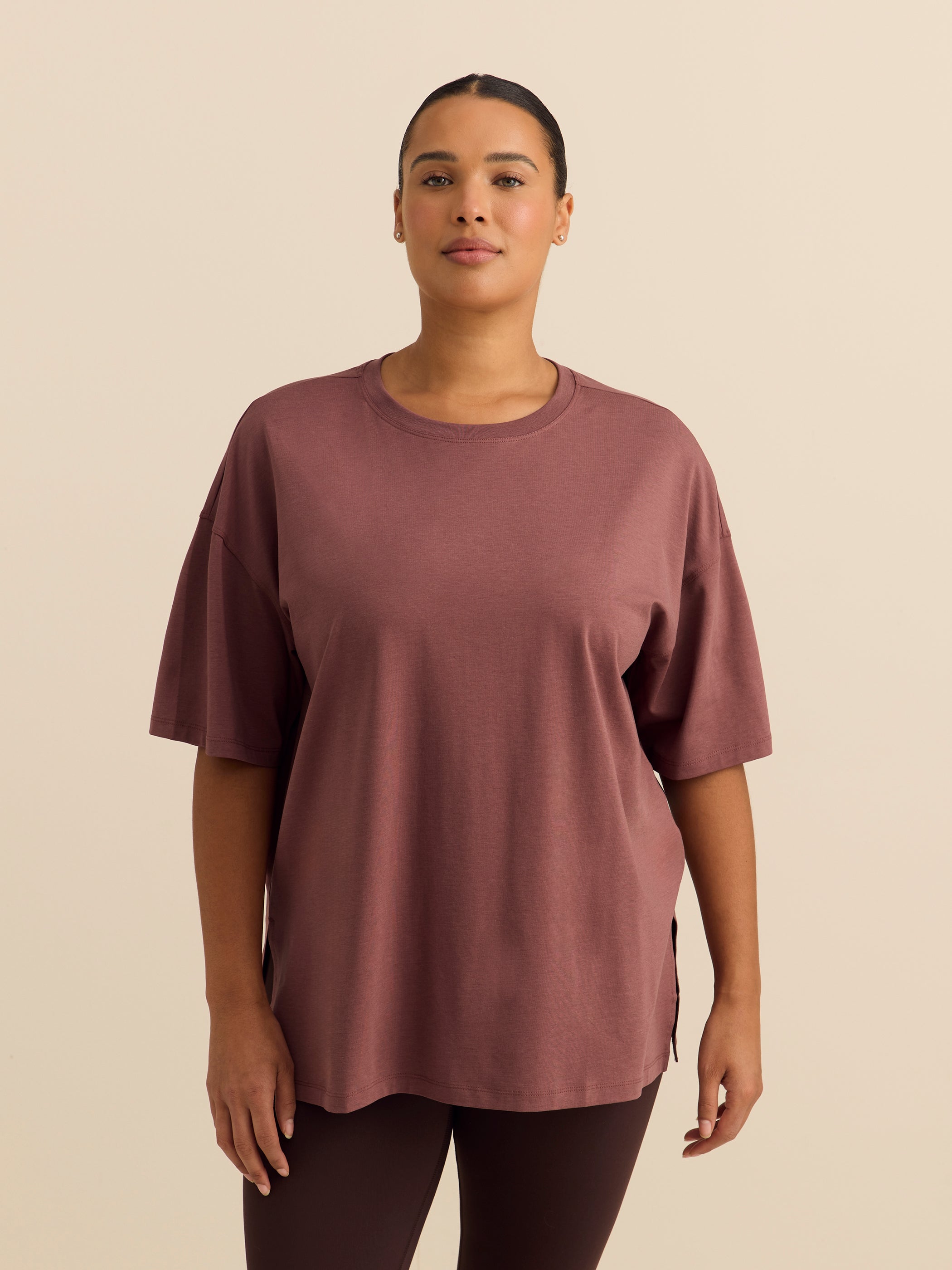 T-shirt Boyfriend à col rond