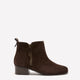 Extra Wide Width, Brown Suede Zipper Ankle Bootie
