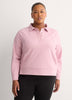 Fashion Flowy Waffle Knit Pullover with Collar - Active Zone