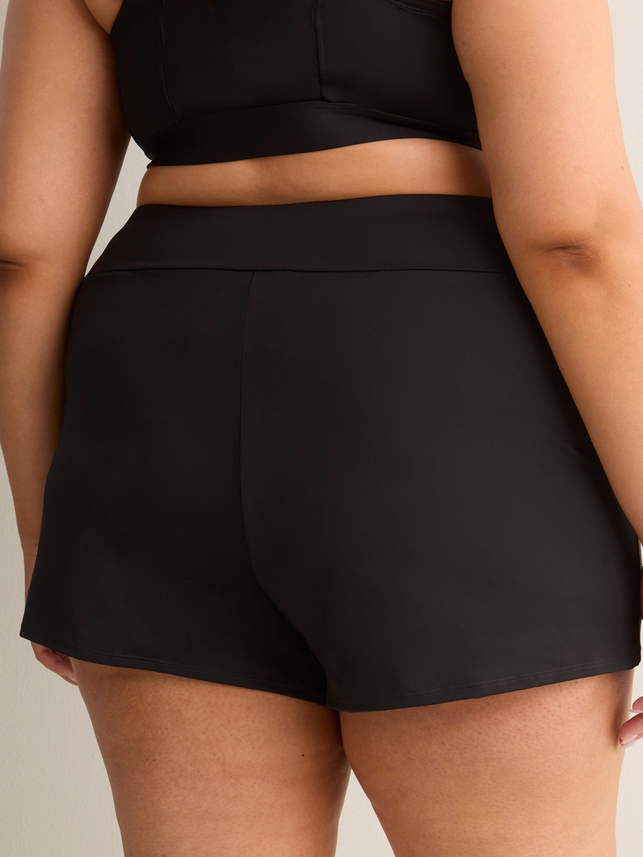 Black Stretch Basic Swim Short