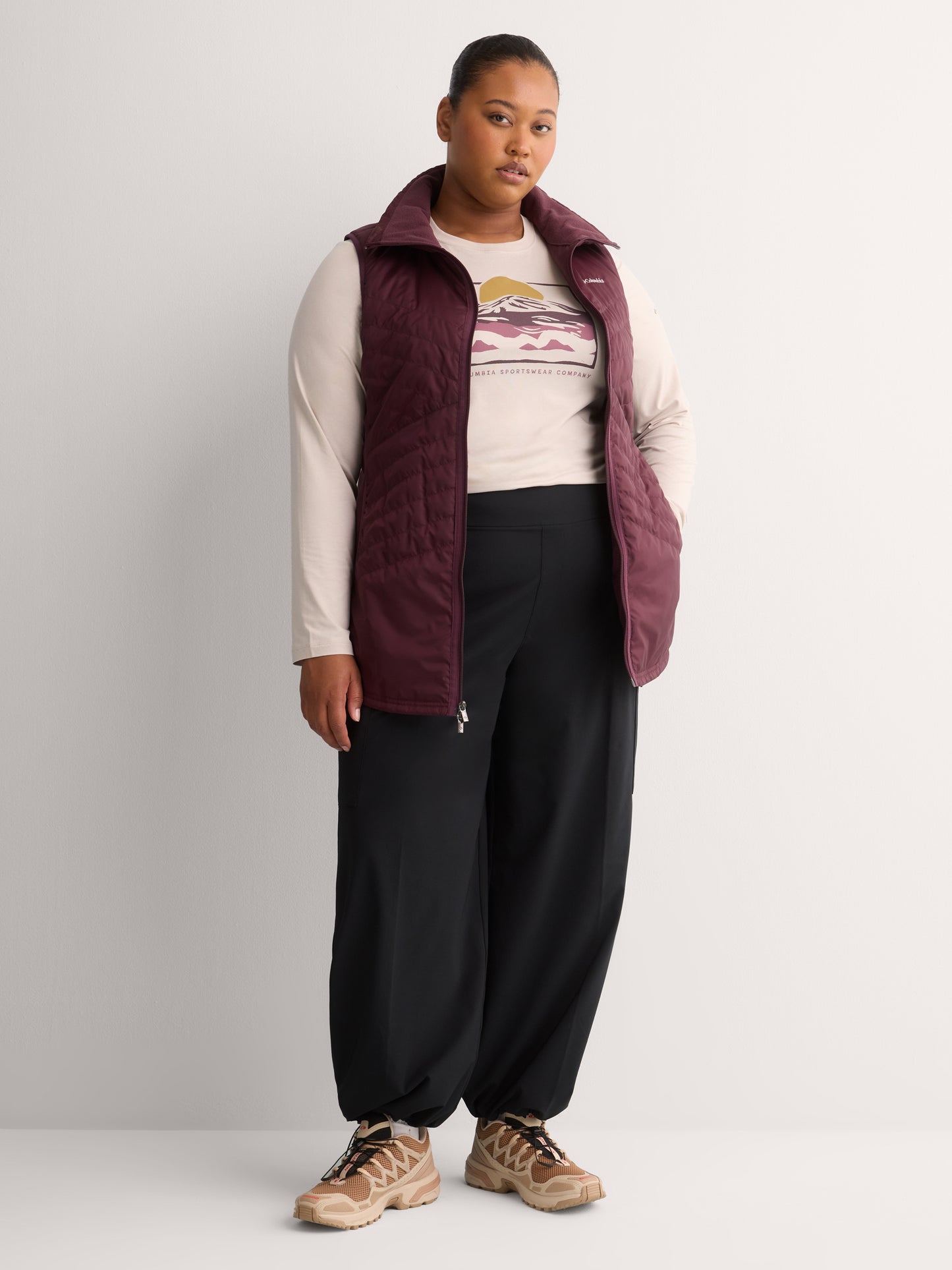 Mix It Around Long Vest II - Columbia