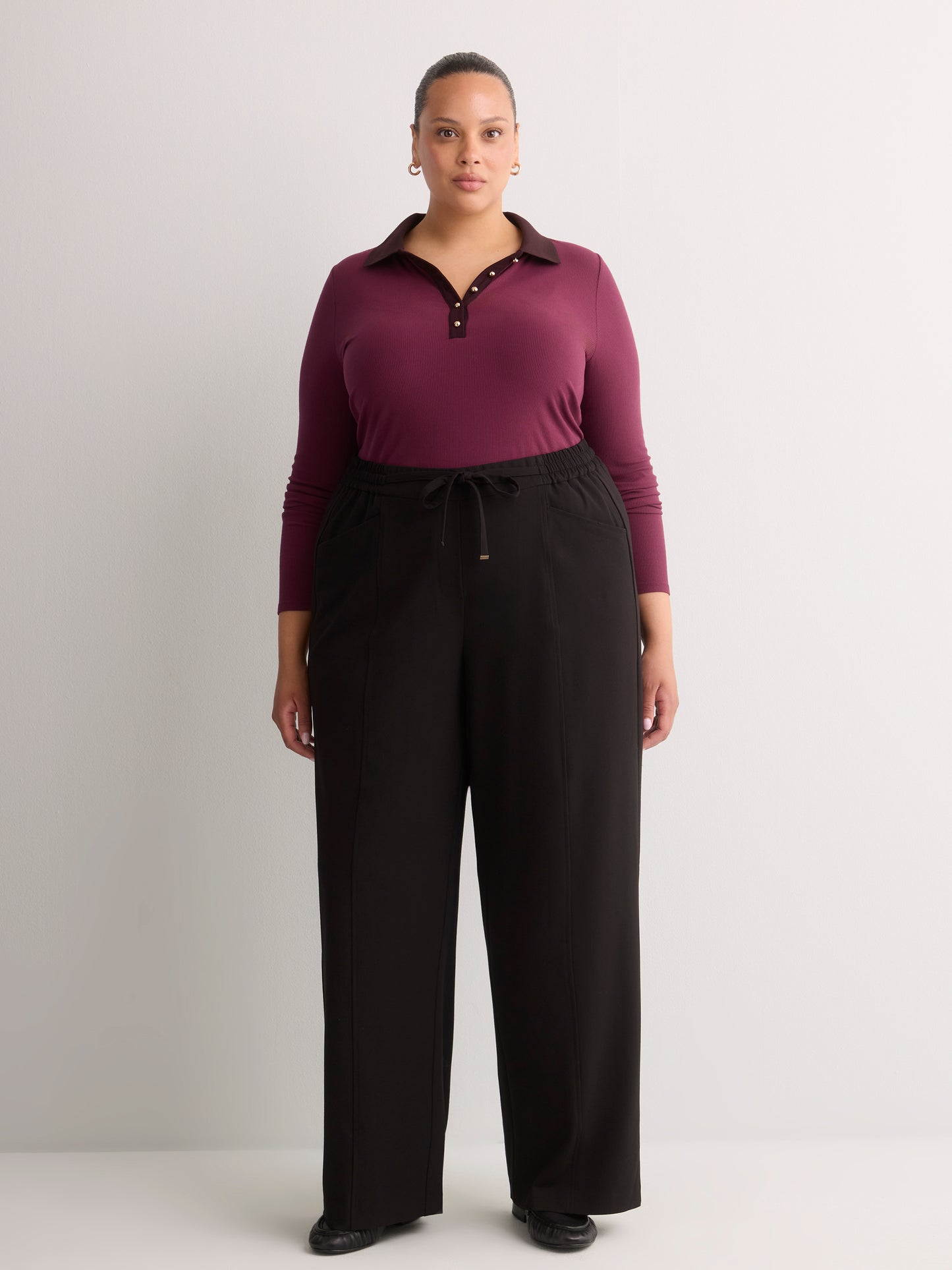 Petite, Pull-On Wide-Leg Workleisure Pant