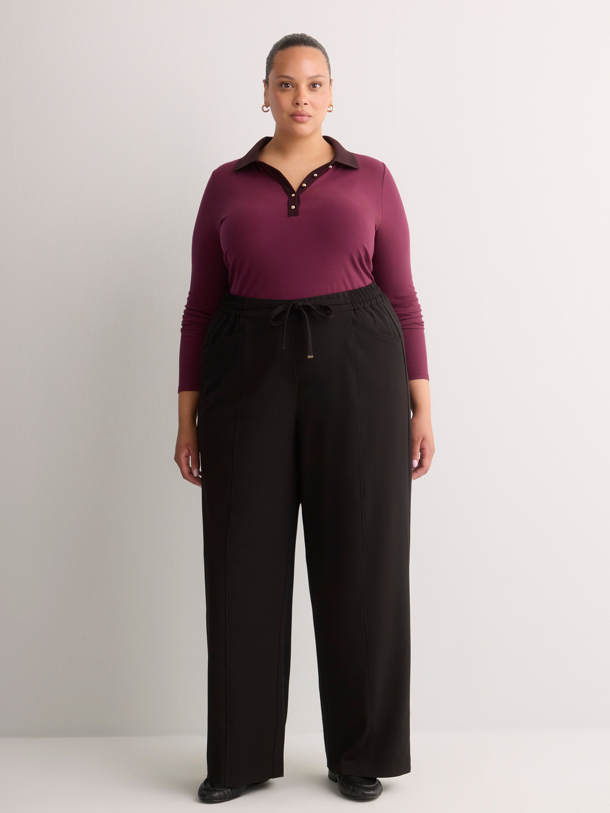 Petite, Pull-On Wide-Leg Workleisure Pant