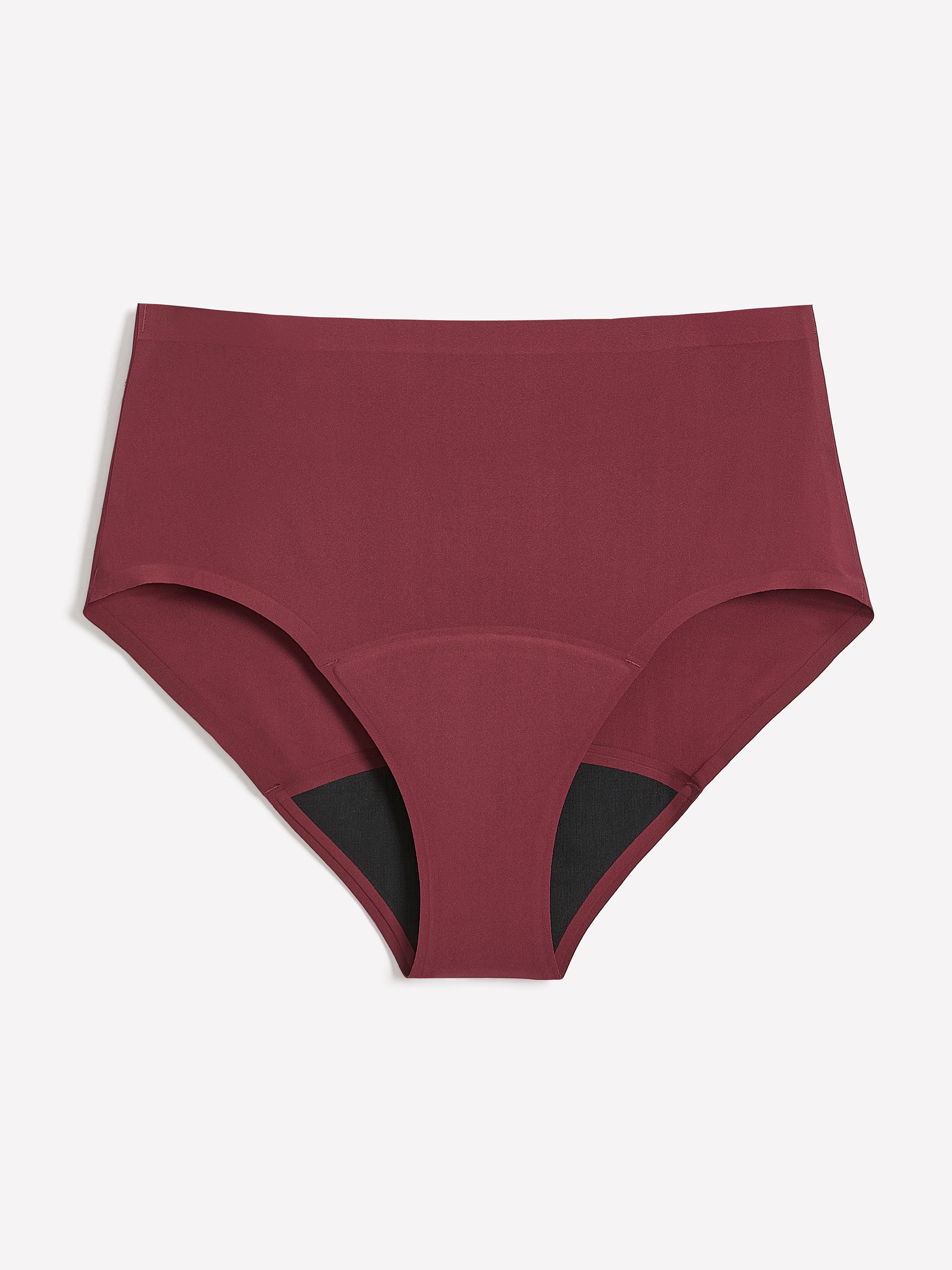 Dark Cherry High-Rise No-Show Super Leakproof Period Panties - Knix