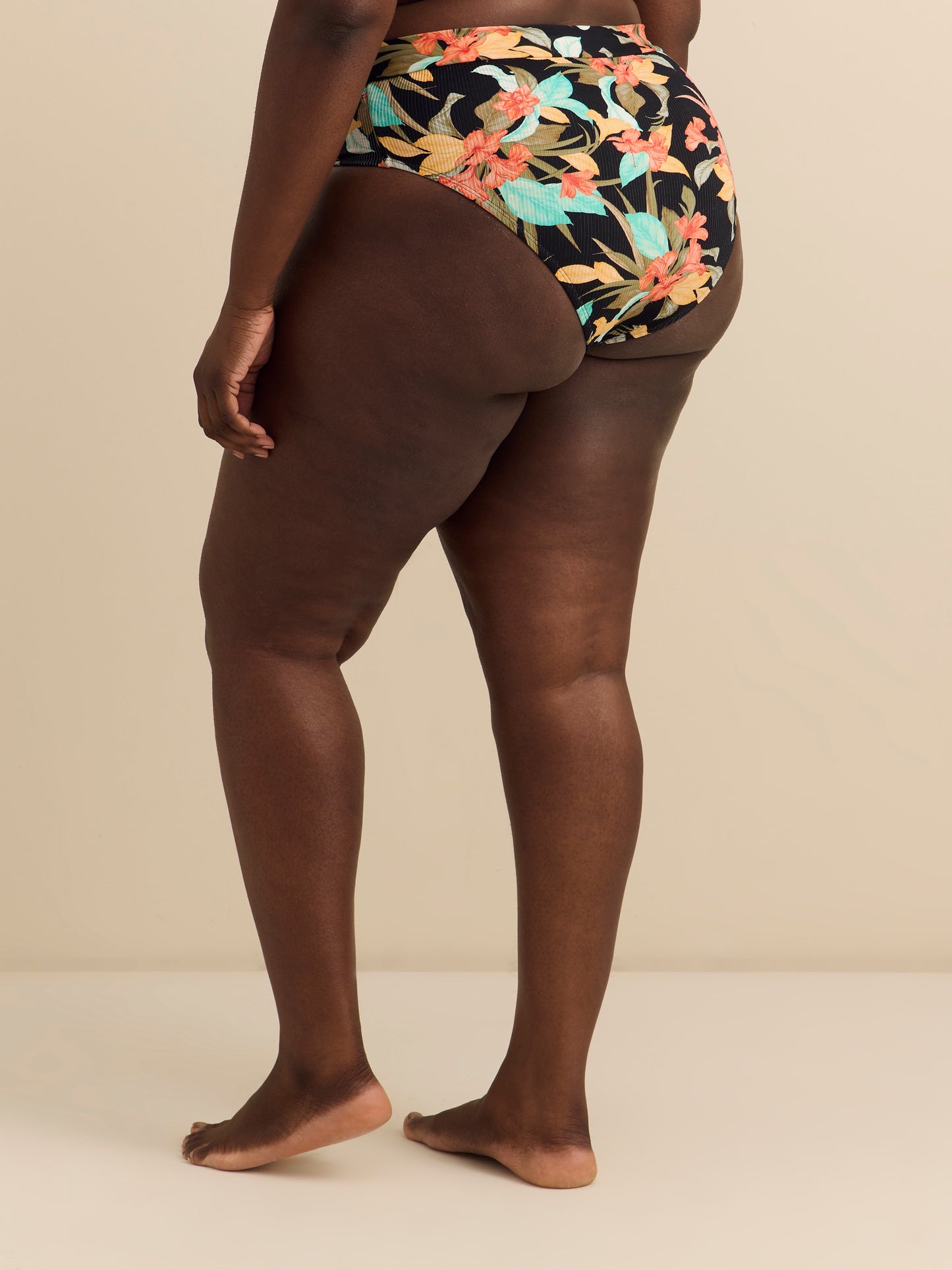 Tropical Black High-Waisted Marlee Swim Brief - Body Glove