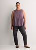 Sleeveless Swing Pintuck Knit Top