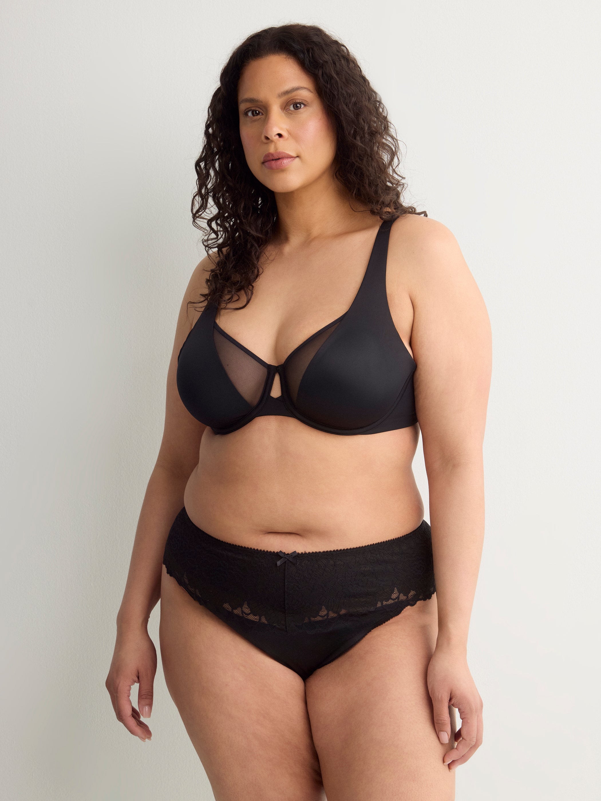 Unlined Underwire Bra with Mesh - Déesse Collection