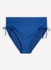 Blue Satin High-Rise Swim Brief with Side Ties