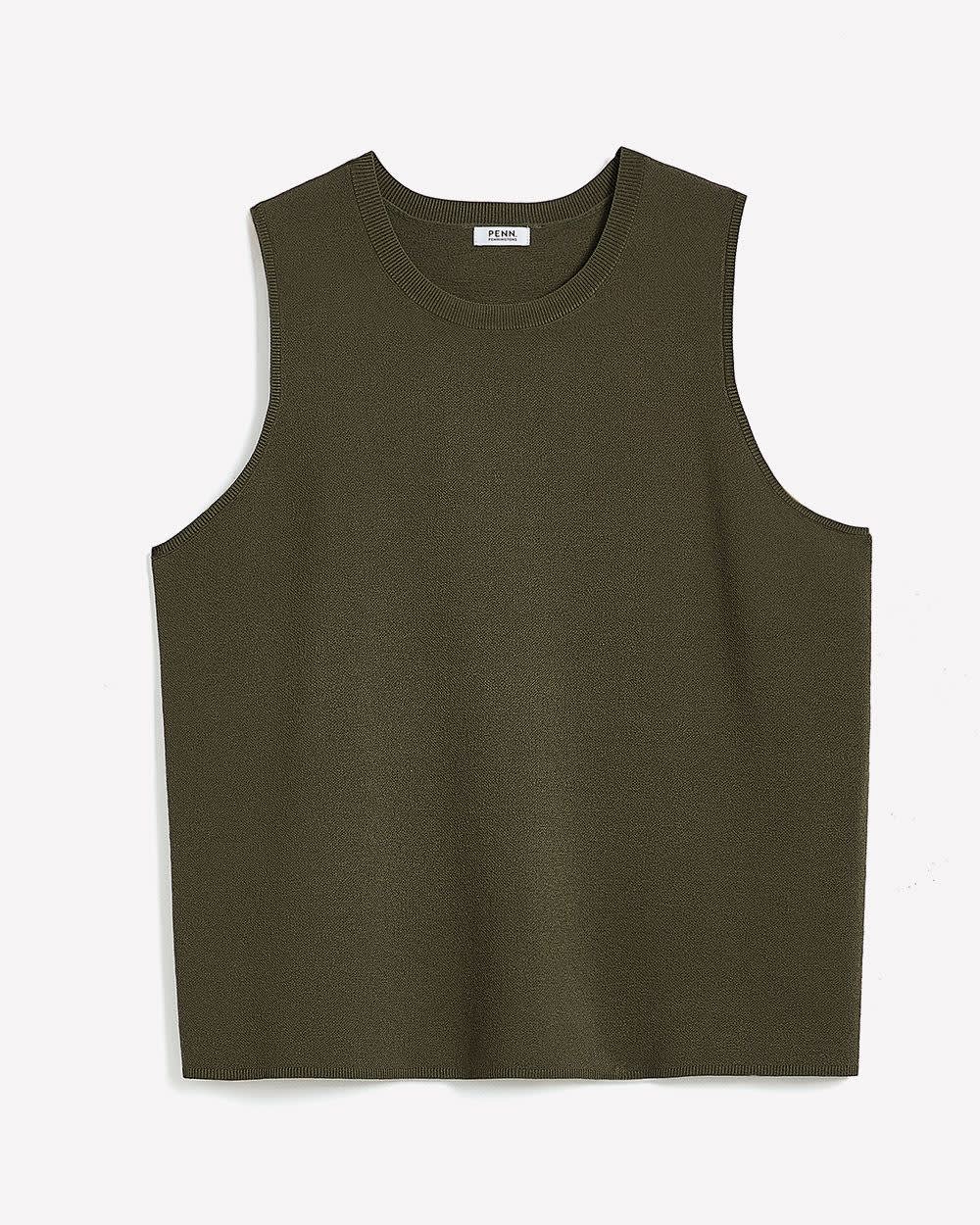 Crew Neck Sleeveless Sweater Tank - Addition Elle
