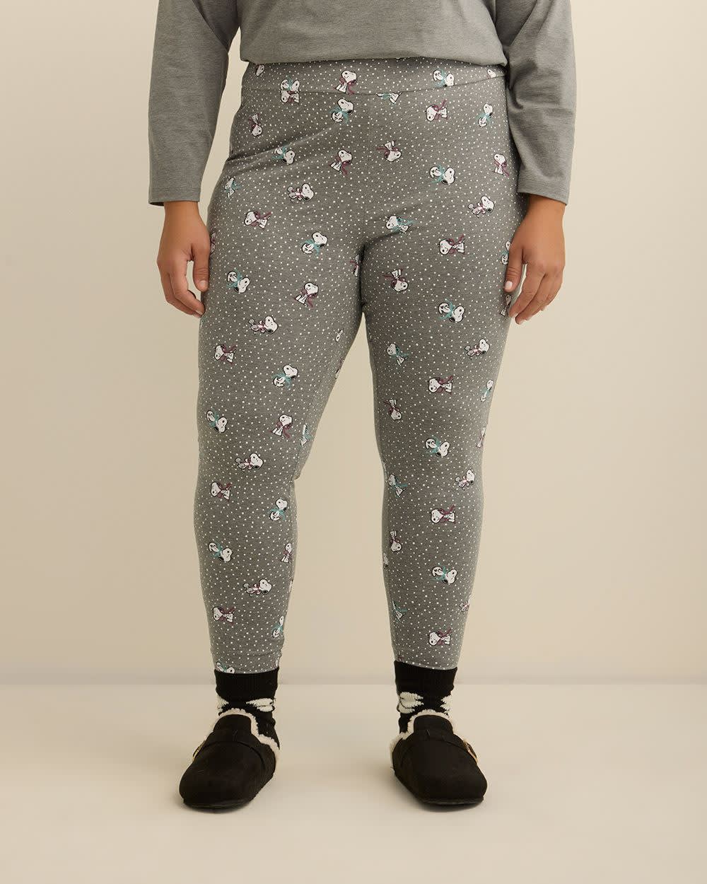 Pantalon de pyjama tricoté pour dames – Mélange de coton, imprimé