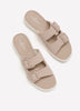 Wide Width, Double Buckle Drift Faye Slip-On Sandal - Clarks