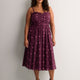 Heart-Neck Bustier Fit-and-Flare Midi Dress - Addition Elle